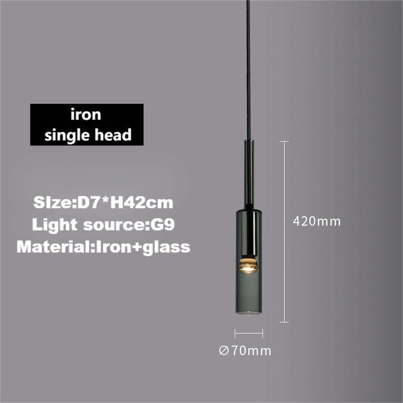 Modern Smoke Gray Cylinder Pendant Lights