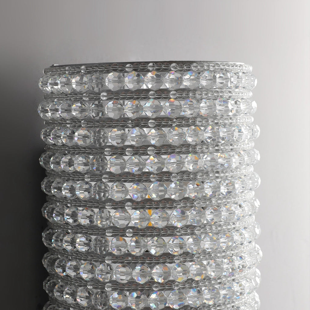 Halo Crystal Bead Wall Sconce 36H