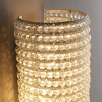 Halo Crystal Bead Wall Sconce 36H