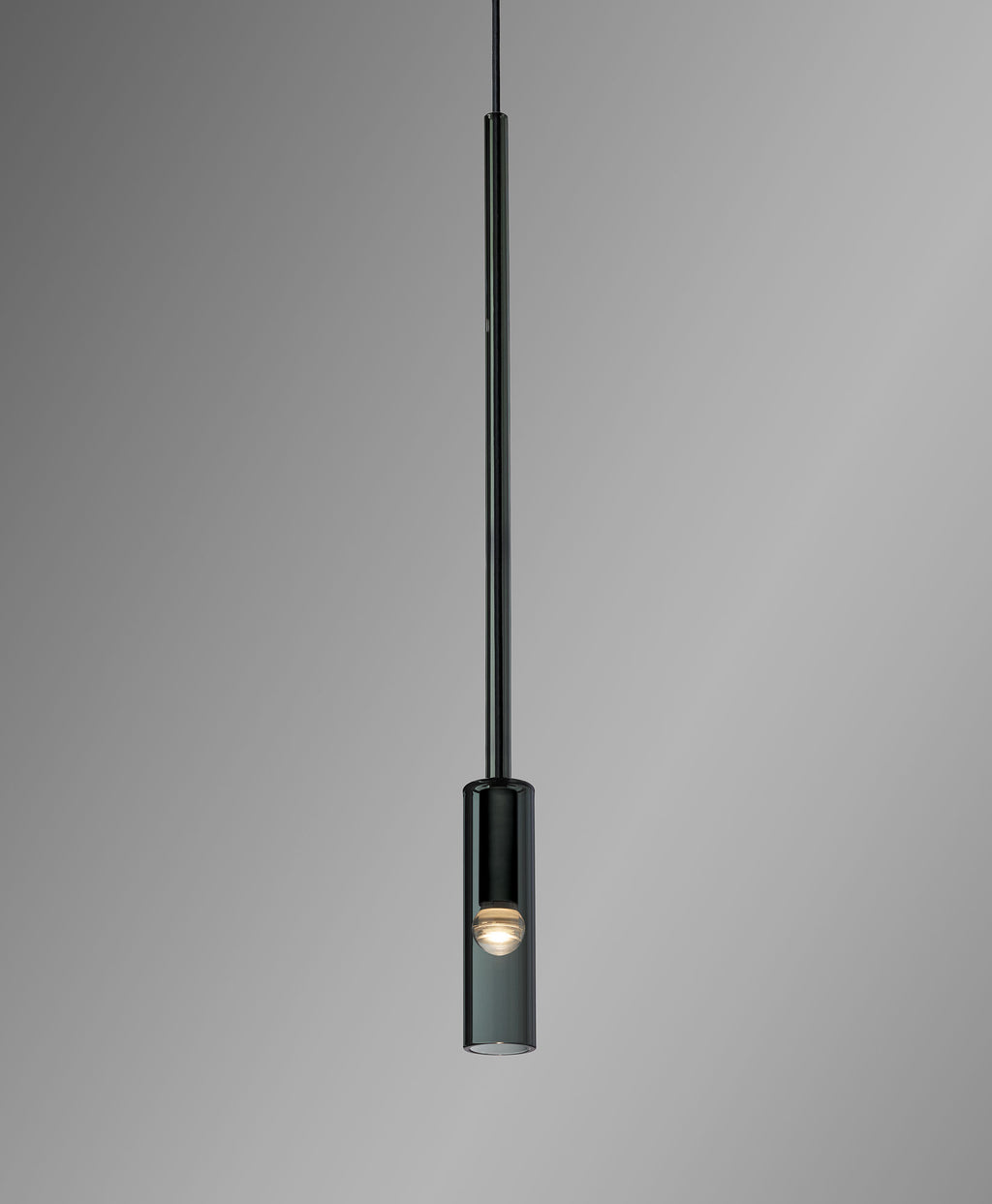 Modern Smoke Gray Cylinder Pendant Lights