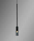 Modern Smoke Gray Cylinder Pendant Lights