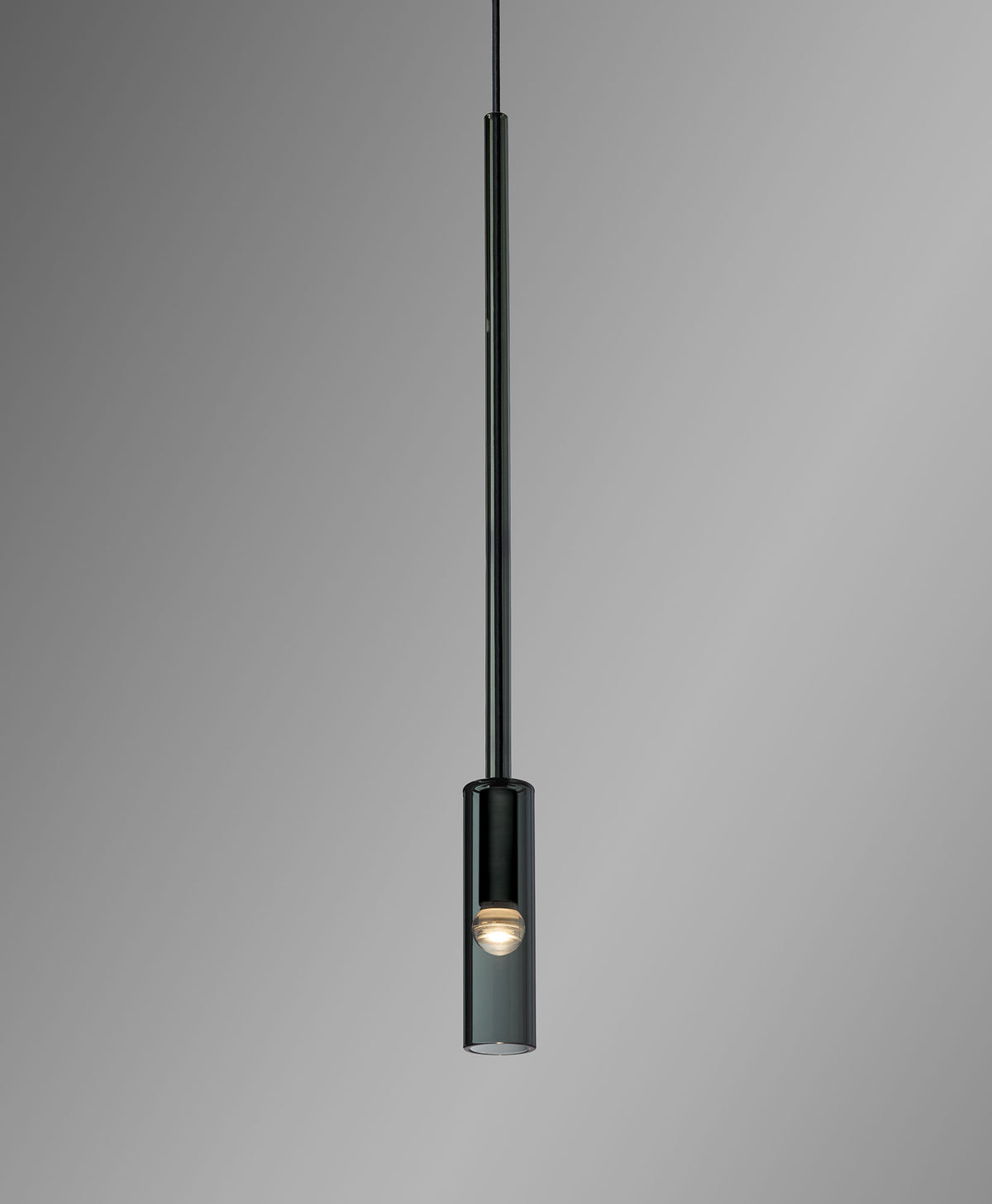 Modern Smoke Gray Cylinder Pendant Lights
