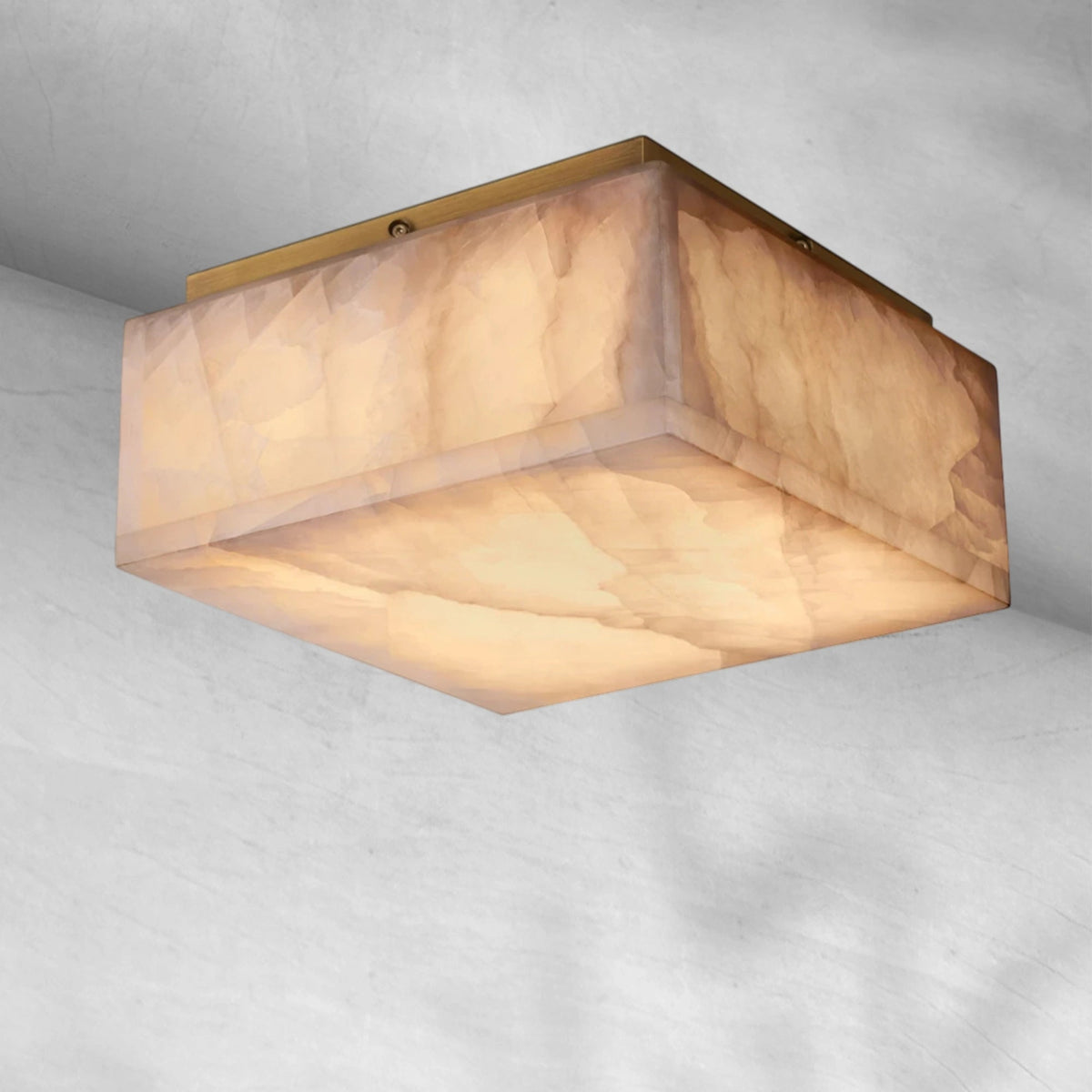 Rim Calcite Square Flushmount 61014