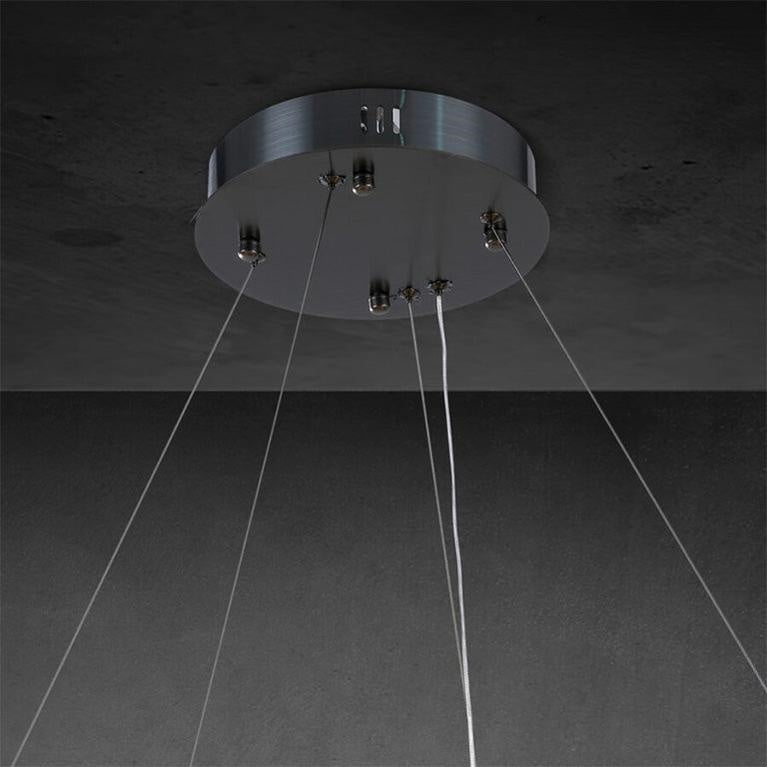 Rim 2-Tier Round Calcite Chandelier 60