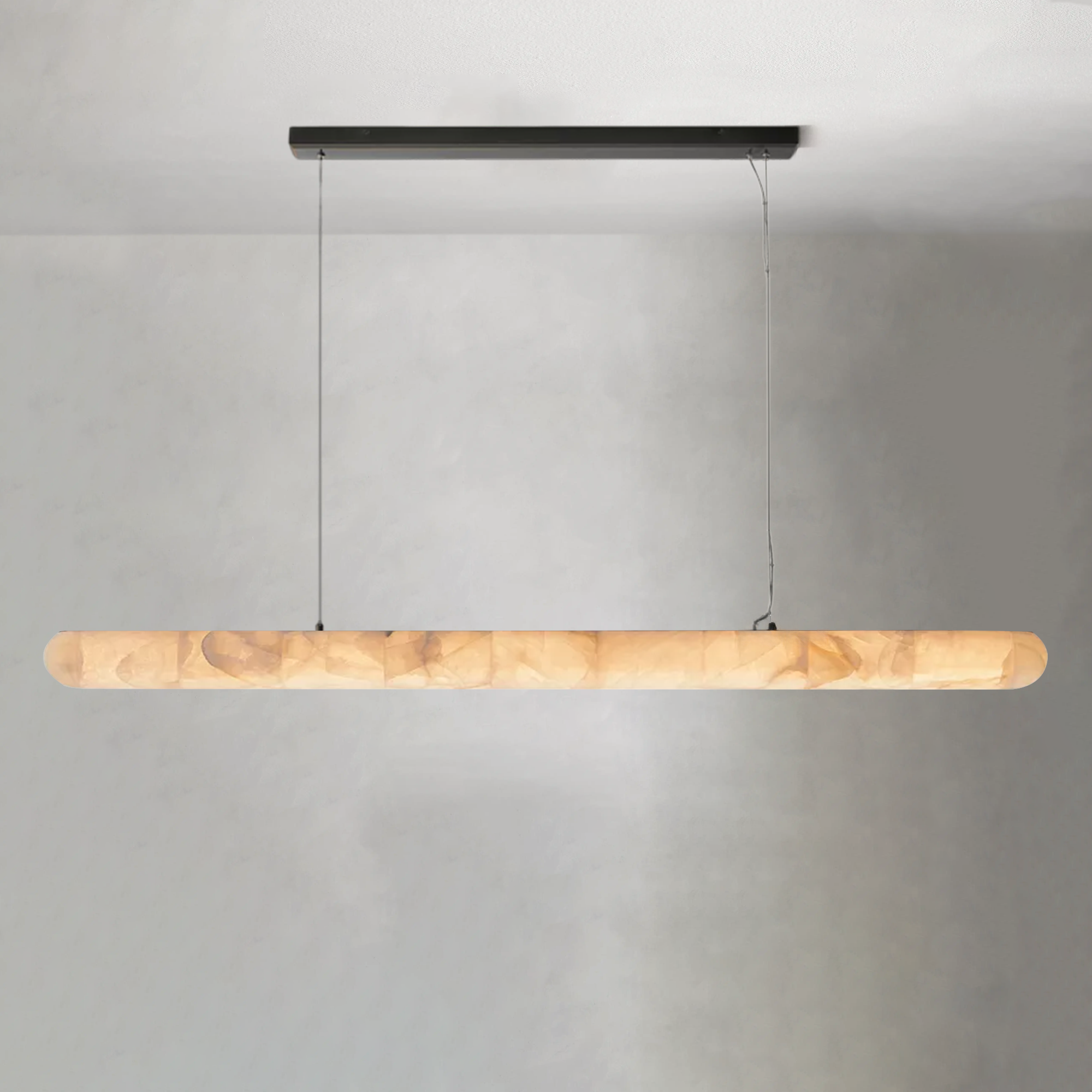 Rim Lisse Alabaster Linear Chandelier 60 80