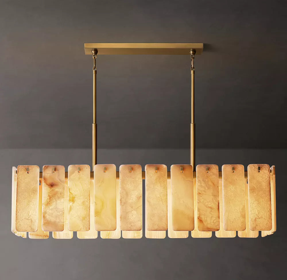 Clementine Onyx Rectangular Chandelier 60