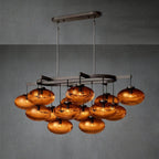 Curvette Smoke Glass Linear Chandelier 54