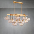 Curvette Clear Glass Linear Chandelier 54