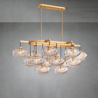 Curvette Clear Glass Linear Chandelier 54