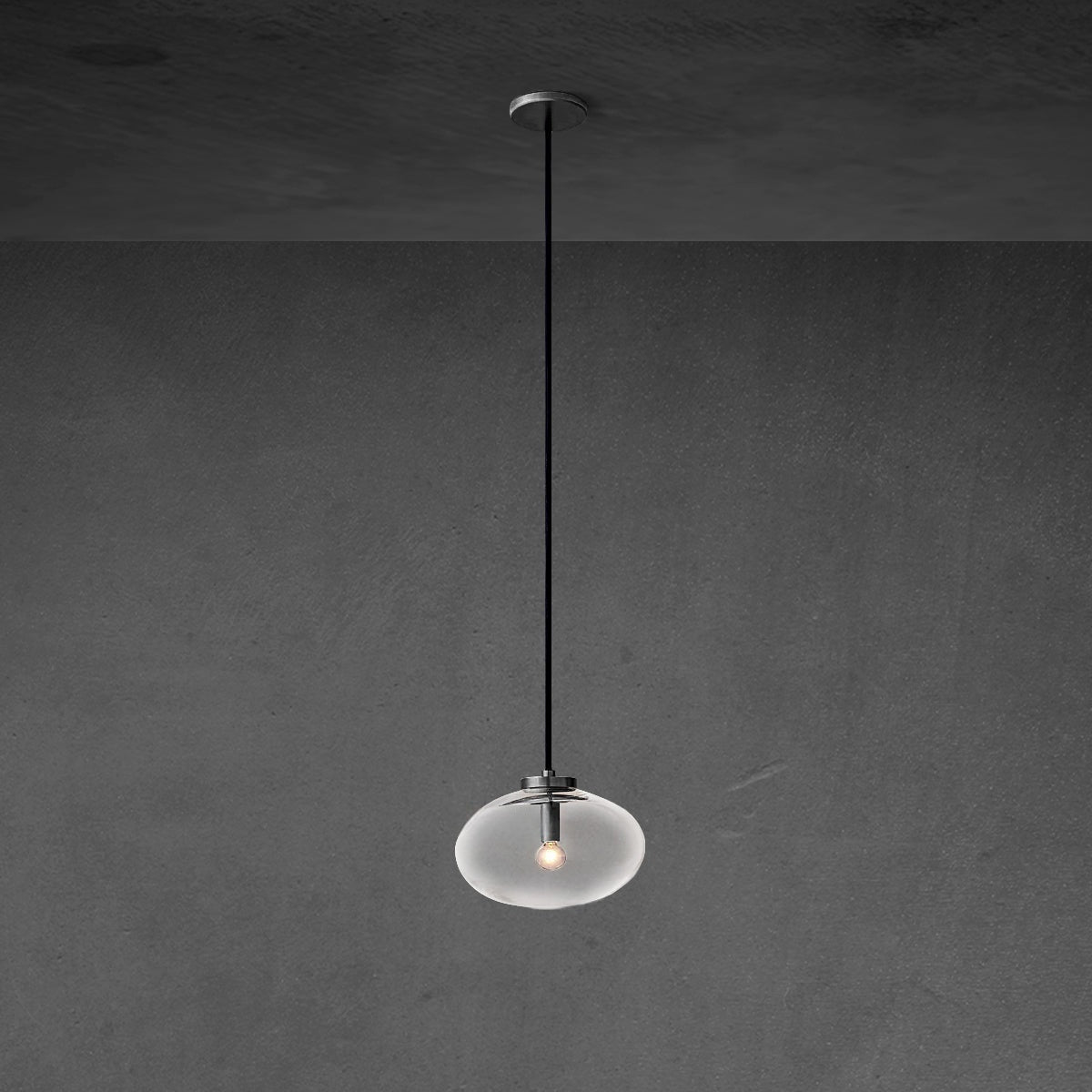 Curvette Clear Glass Pendant 10