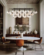 Curvette Clear Glass Linear Chandelier 54