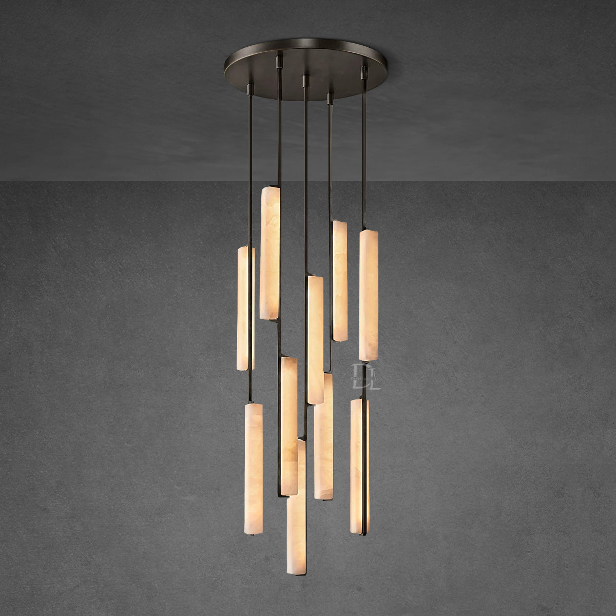 Aerie Alabaster Round Chandelier 24