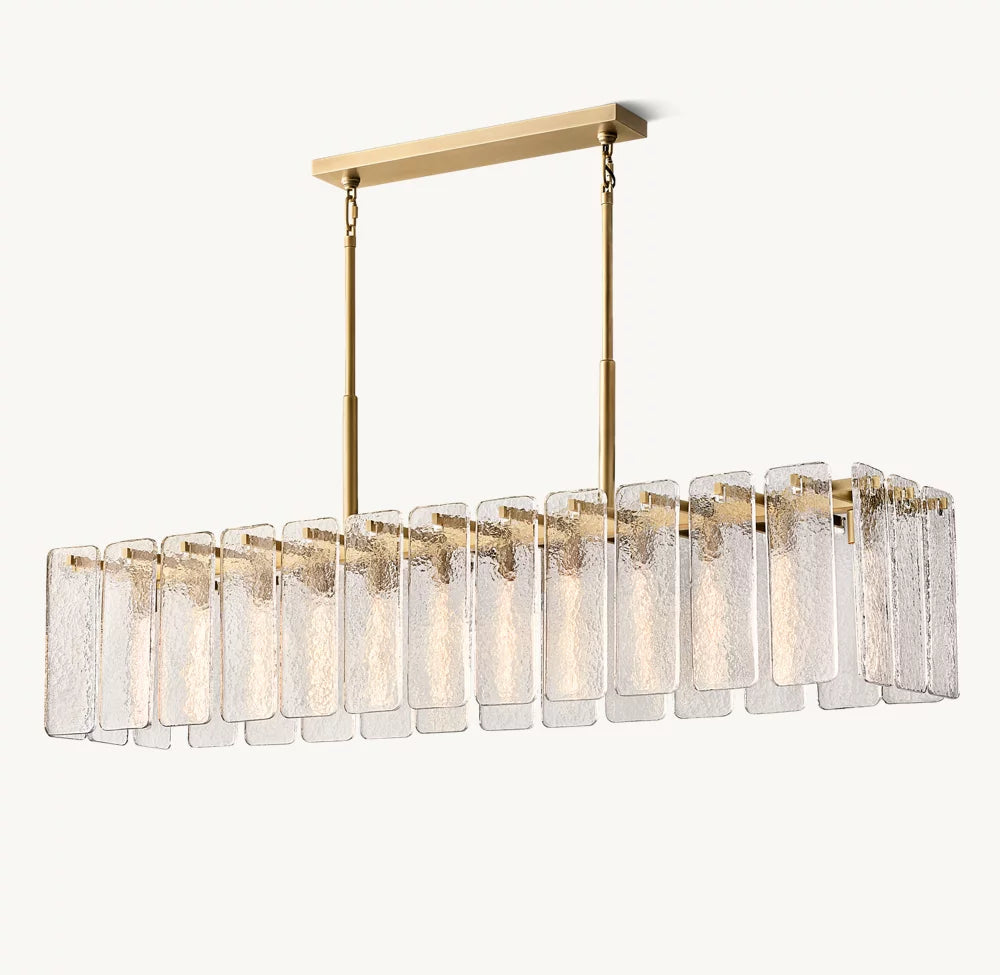 Clementine Glass Linear Chandelier 72