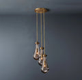 Raindrop Round 3-Lights Rod Chandelier-konalight