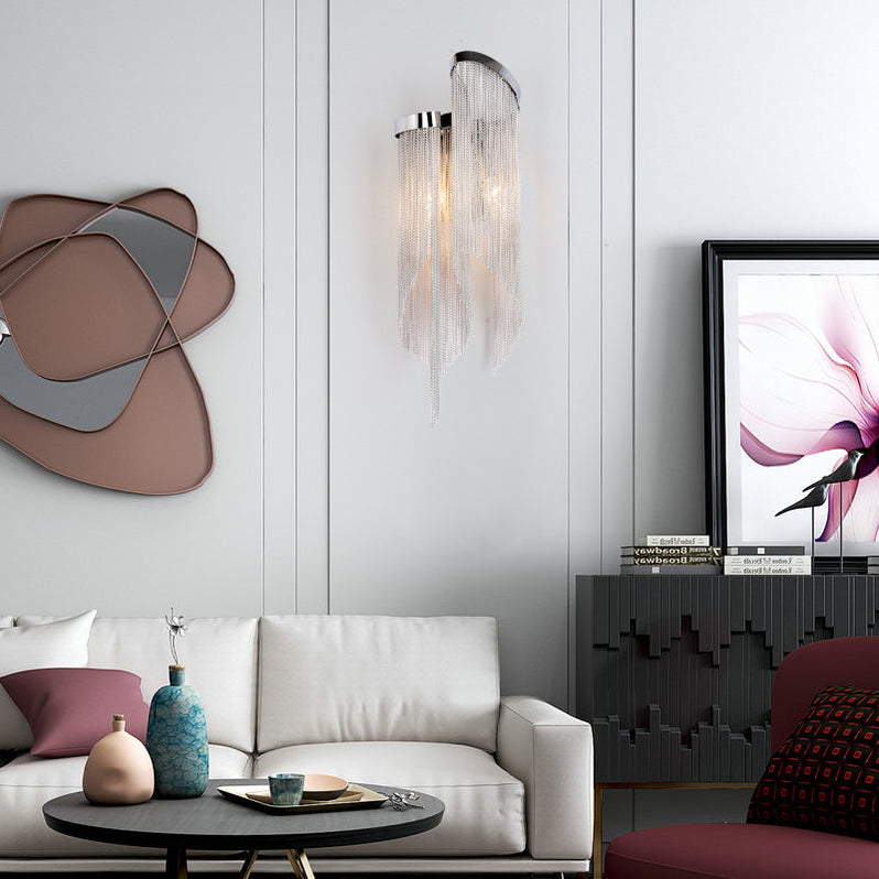 Tassel Aluminum Chain Wall Sconce Style 3