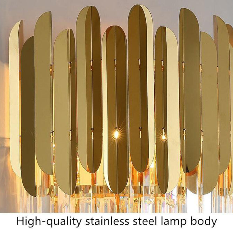 Kubi Brass Crystal Wall Sconce