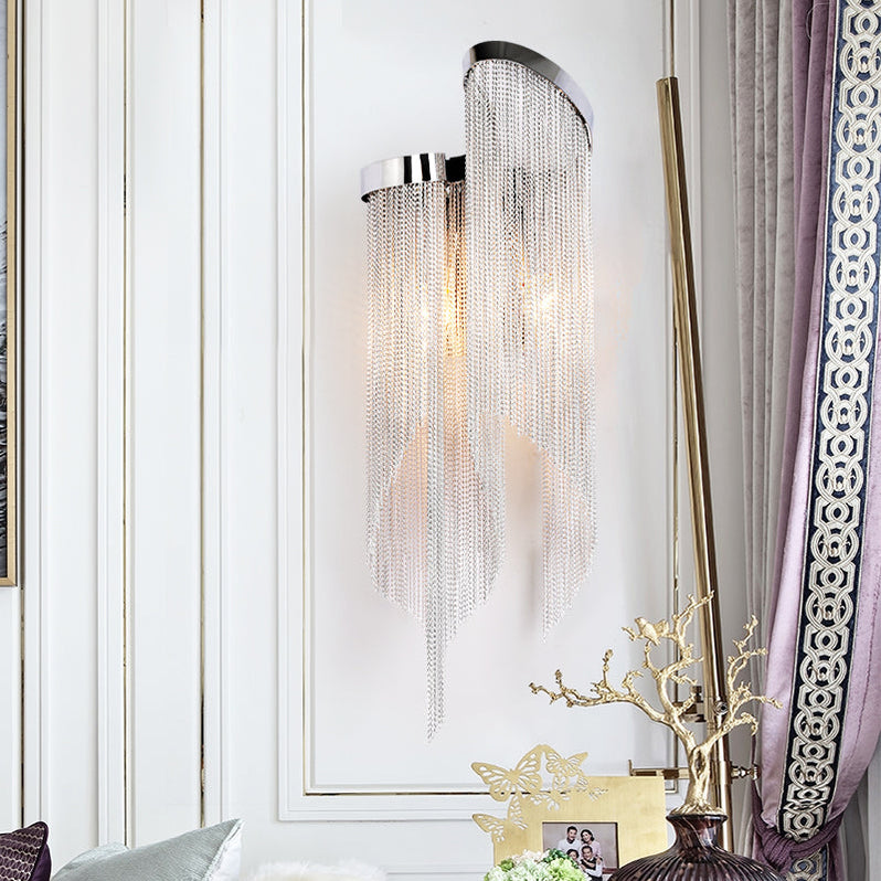 Tassel Aluminum Chain Wall Sconce Style 3