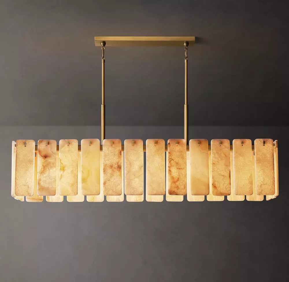 Clementine Onyx Rectangular Chandelier 72