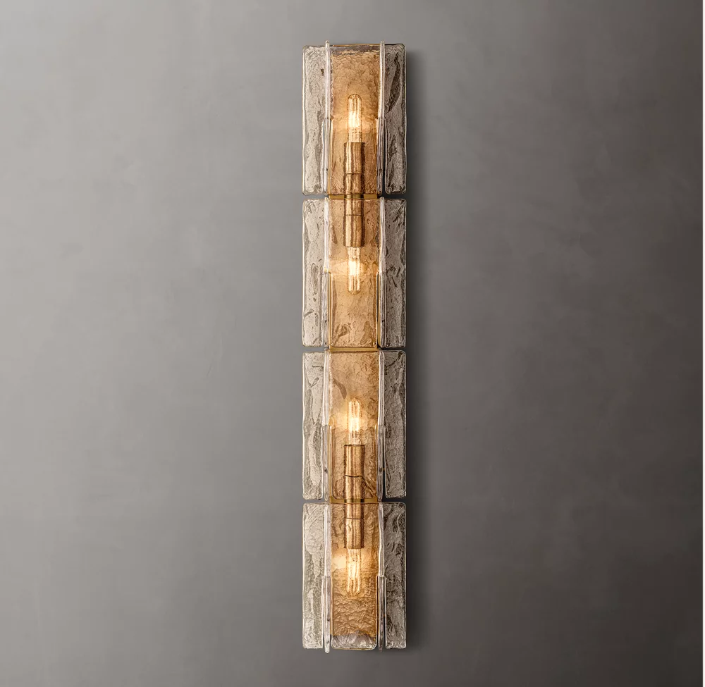 Lattice Smoke Glass Sconce 49 61