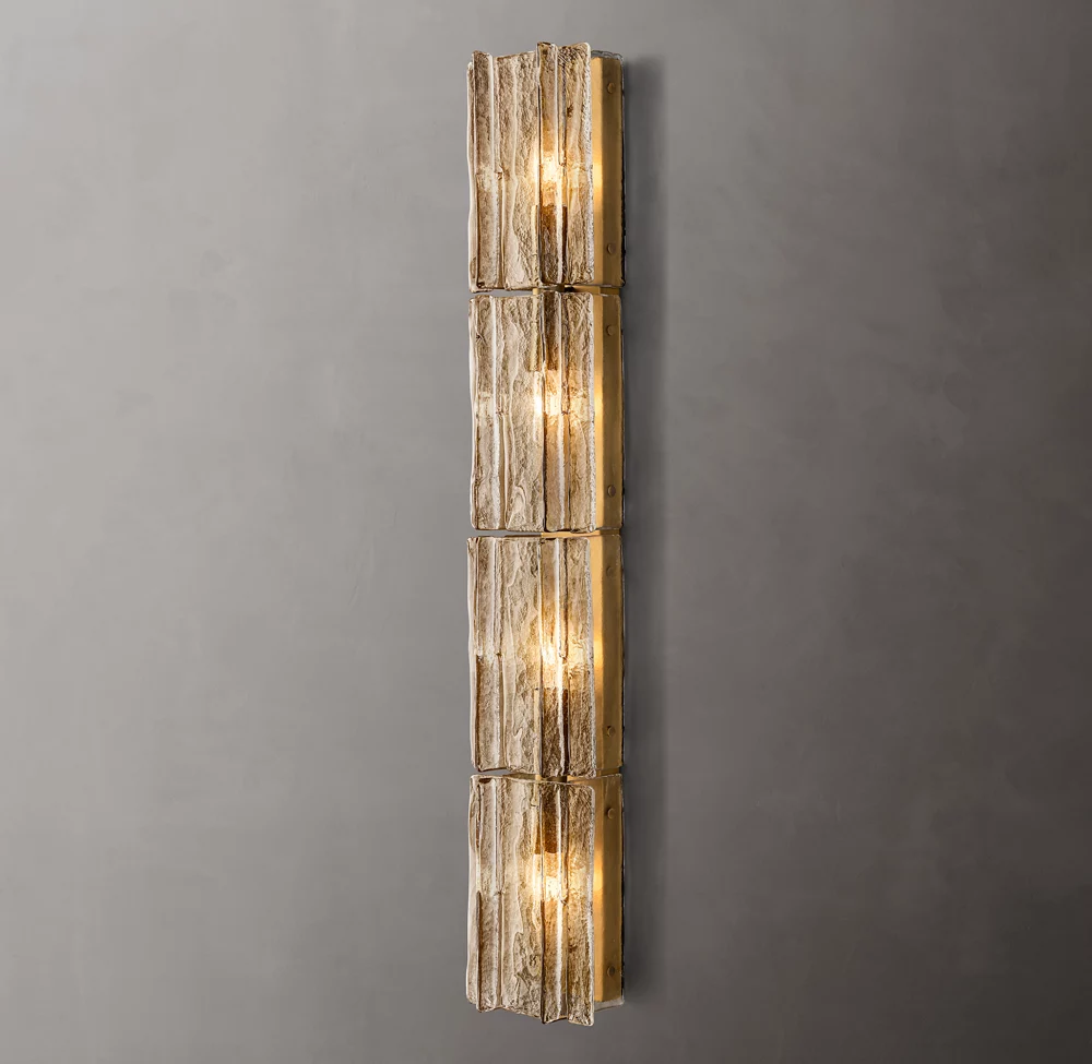 Lattice Smoke Glass Sconce 49 61