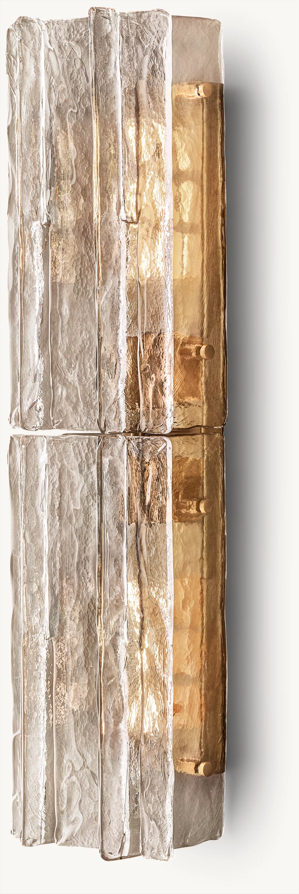 Lattice Smoke Glass Sconce 15 30