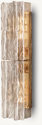 Lattice Smoke Glass Sconce 15 30