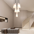 White Ceramics Round Chandelier 18