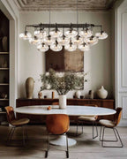 Curvette Clear Glass Linear Chandelier 72