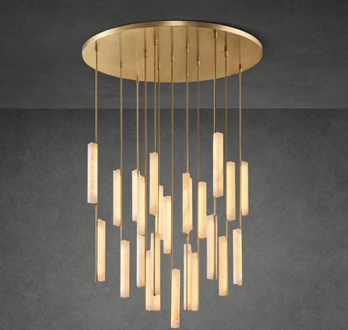 Aerie Alabaster Round Chandelier 56