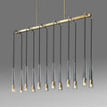 Apollin Linear Crystal Shades Chandelier For Kitchen Island Chandelier-konalight
