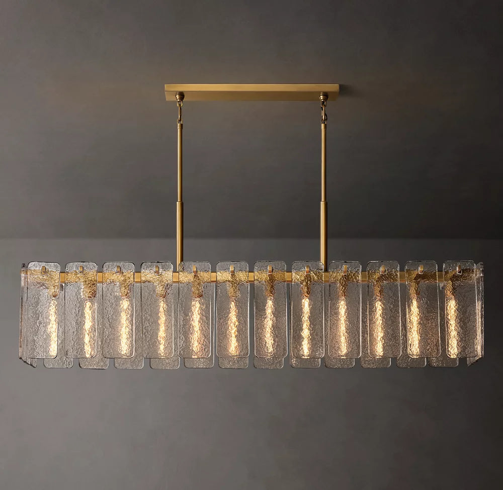 Clementine Glass Linear Chandelier 72