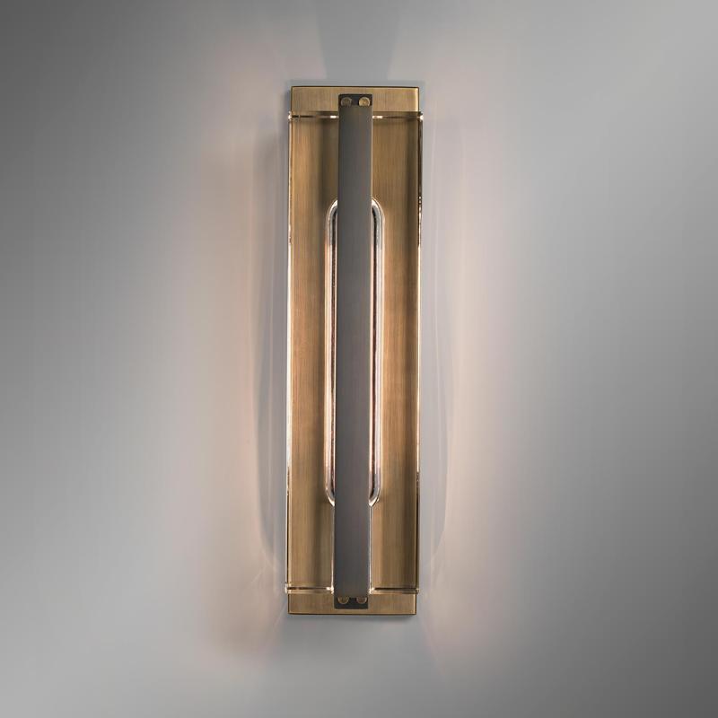 Yagern Crystal Brass Wall Sconce