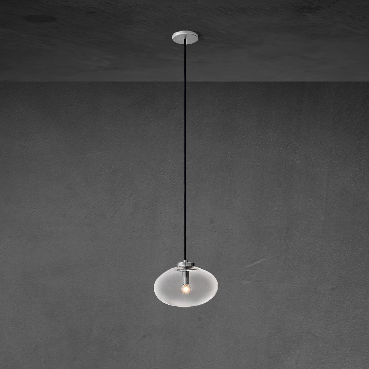 Curvette Clear Glass Pendant 10