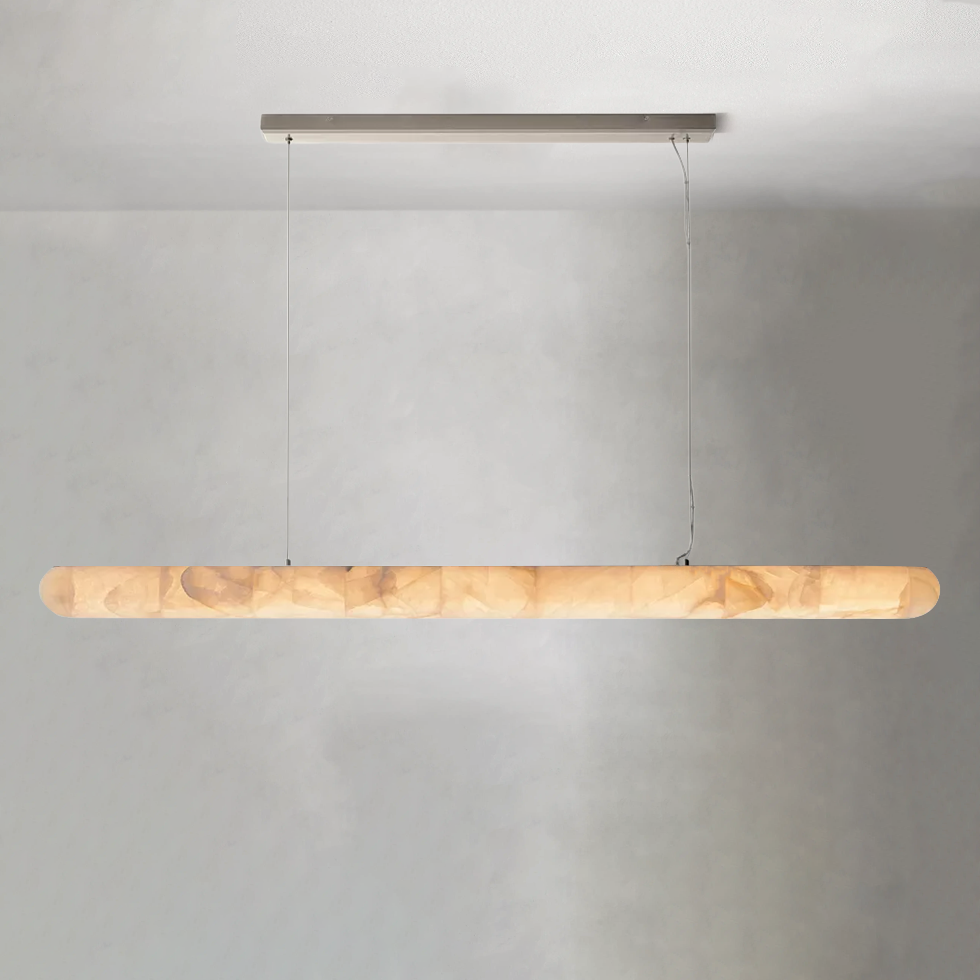 Rim Lisse Alabaster Linear Chandelier 60 80