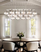 Curvette Clear Glass Linear Chandelier 54