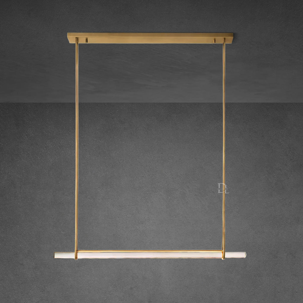 Aerie Crystal Single Bar Linear Chandelier 60