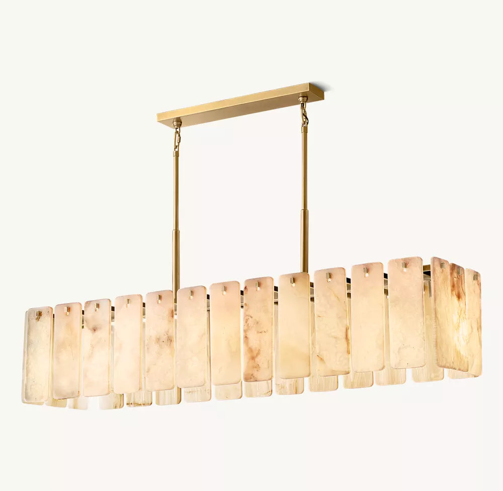 Clementine Onyx Rectangular Chandelier 72