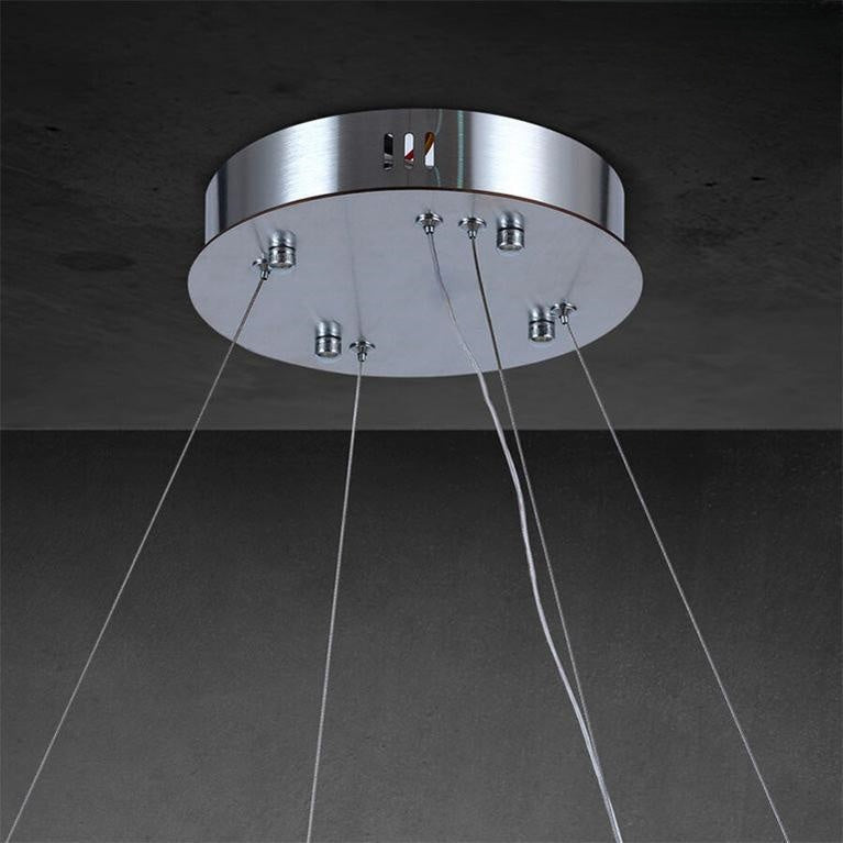 Rim 2-Tier Round Calcite Chandelier 60