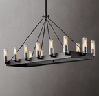 Camino Rectangular Outdoor Chandelier For Living Room