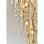 Branching Round Foyer Teardrop Chandelier