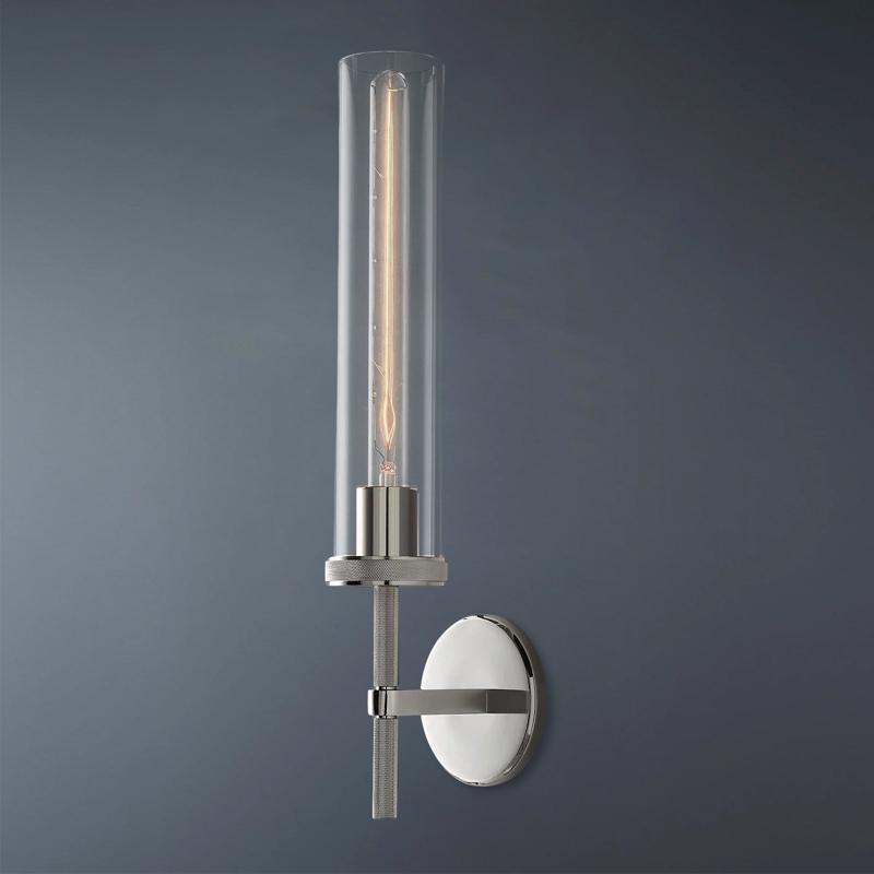 Embossed Tube Single Head Long Tube Wall Sconce