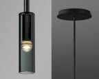 Modern Smoke Gray Cylinder Pendant Lights