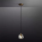 Boule De Clear/Smoke Glass Cord Pendant Light