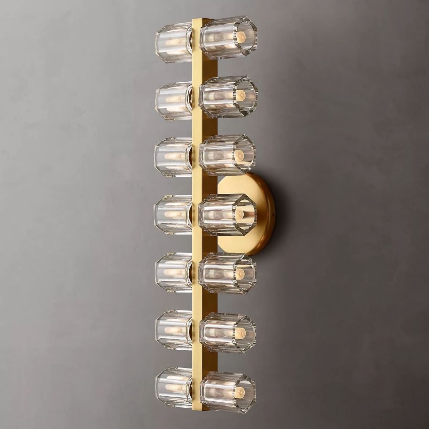 Arcachon 14-Light K9 Crystal Glass Modern Wall Lamp