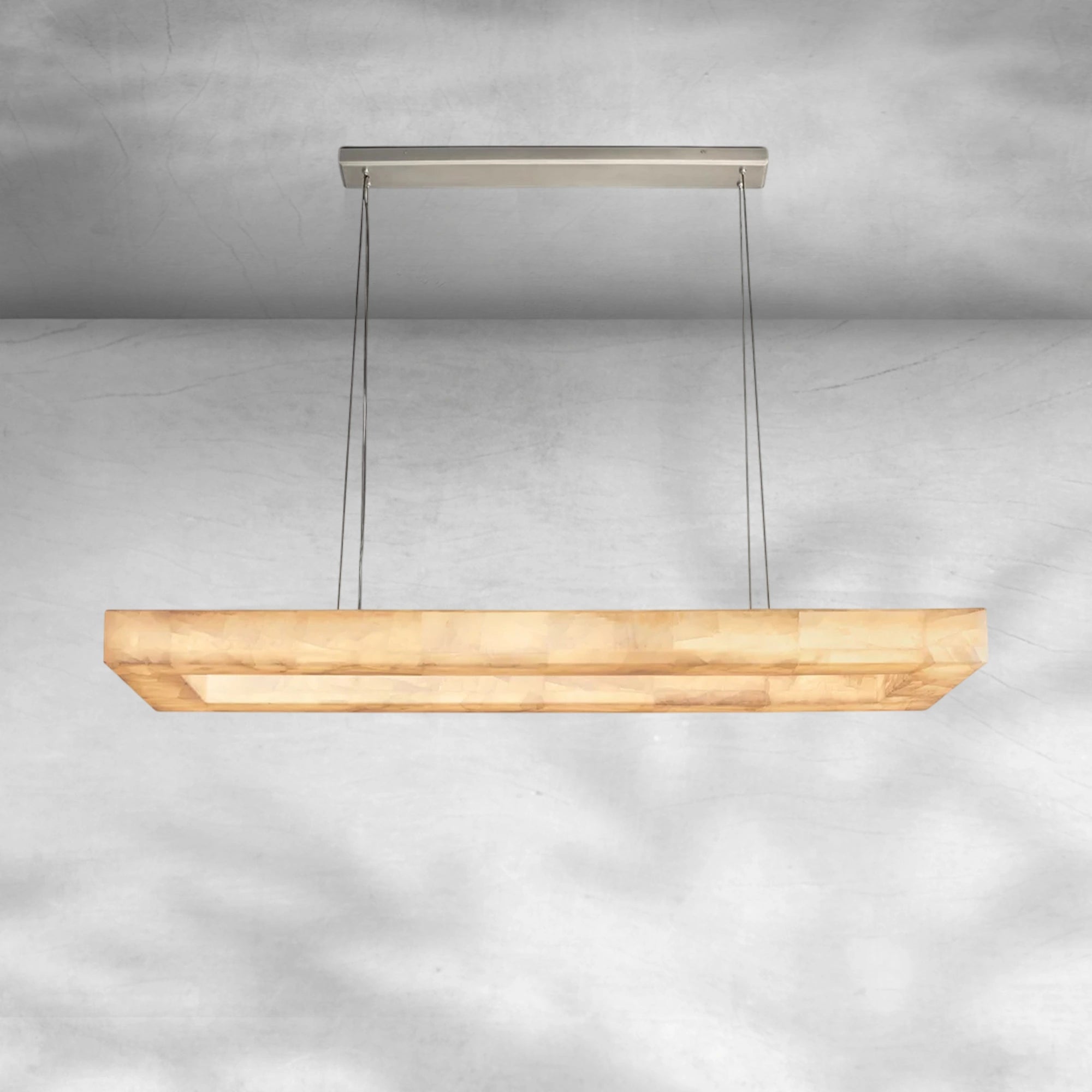 Rim Rectangular Calcite Chandelier 5472