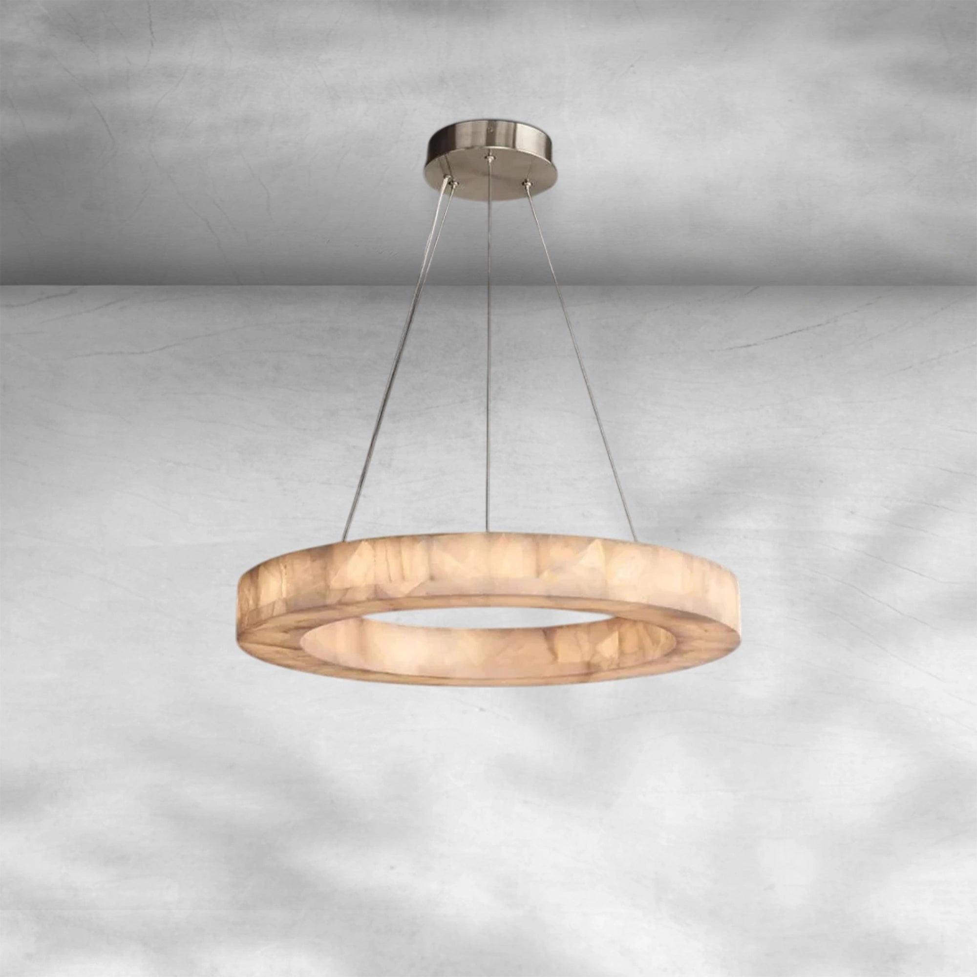 Rim Calcite Round Chandelier 314060