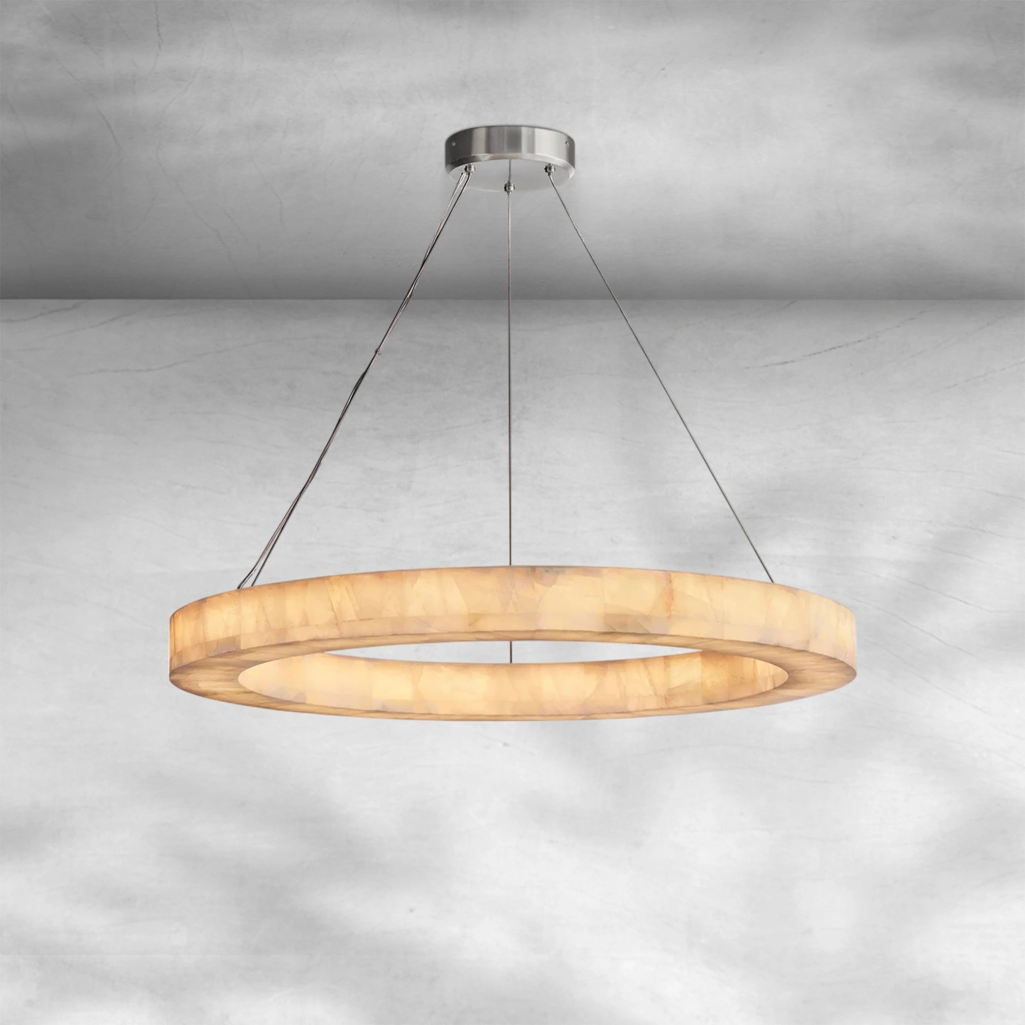 Rim Calcite Round Chandelier 314060