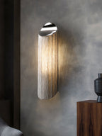 Modern cylindrical Aluminum Chain Tassel Wall Sconce-konalight
