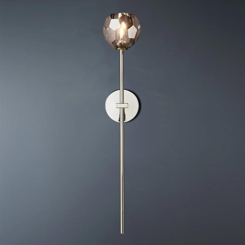 Boule De  Smoke Crystal Ball Wall Sconce