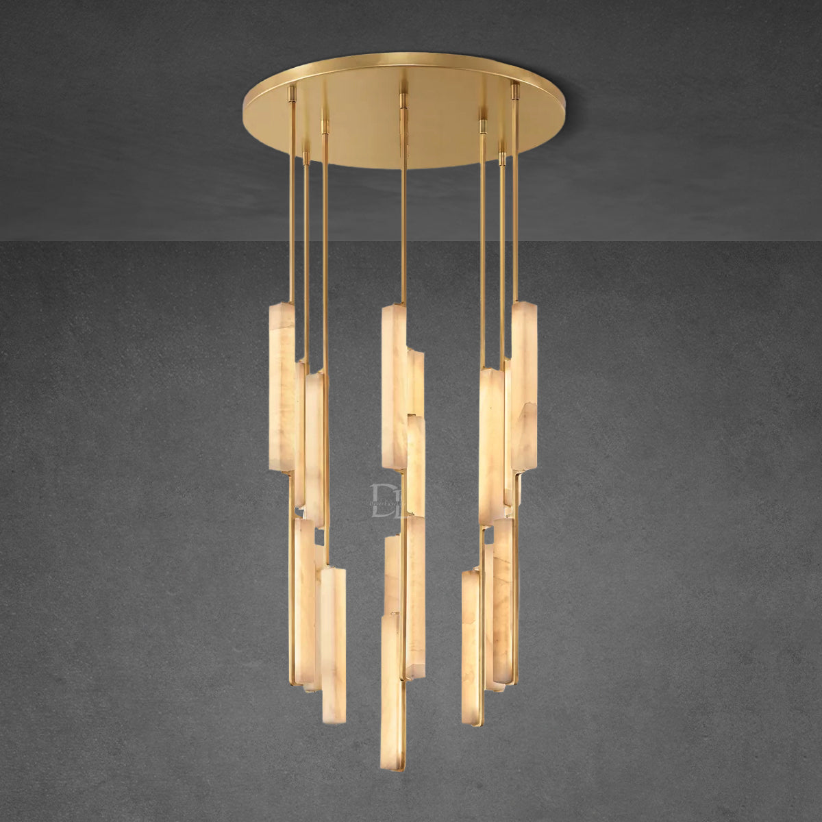 Aerie Alabaster Round Chandelier 40